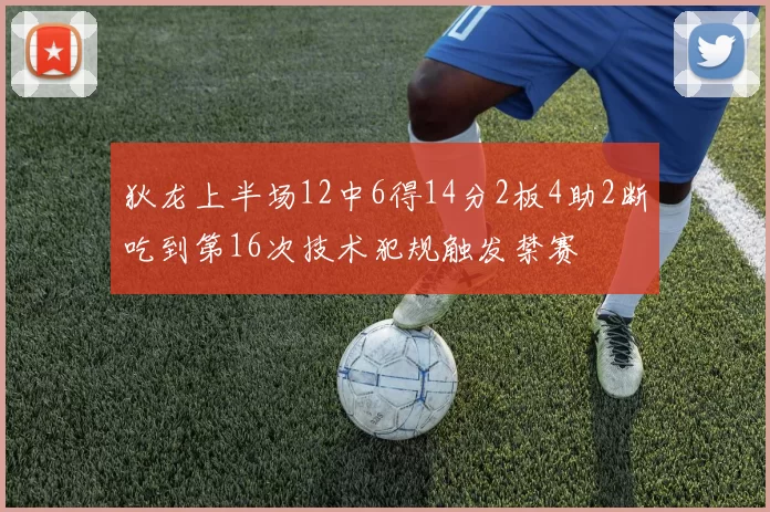 狄龙上半场12中6得14分2板4助2断吃到第16次技术犯规触发禁赛